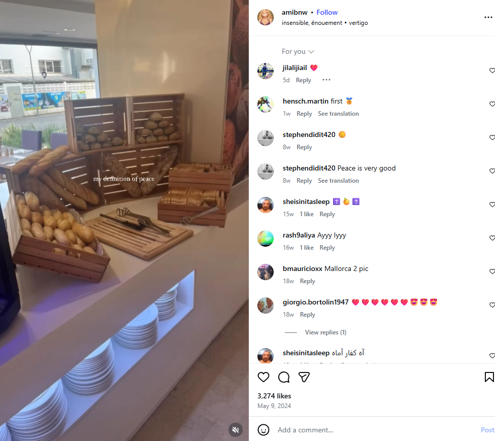 Instagram post of amibnw