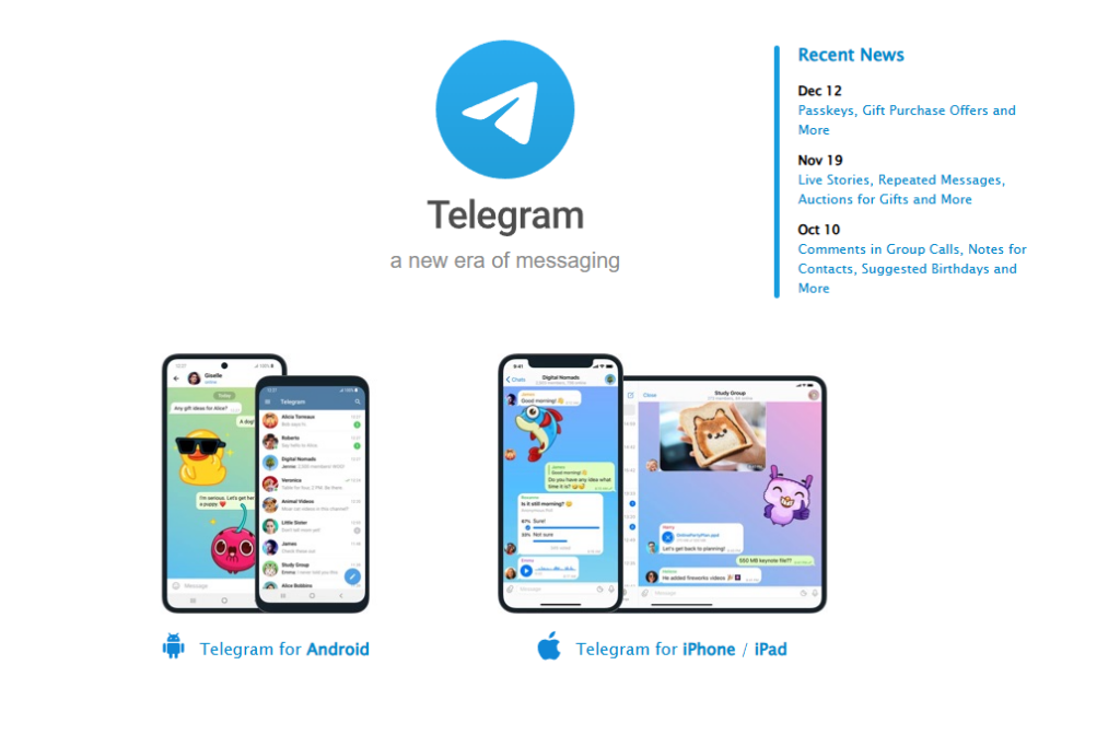 telegram homepage